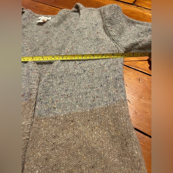 Sundance Womens S Tan Merino Wool Alpaca Blend Open Front Cardigan Sweater - Picture 5 of 6